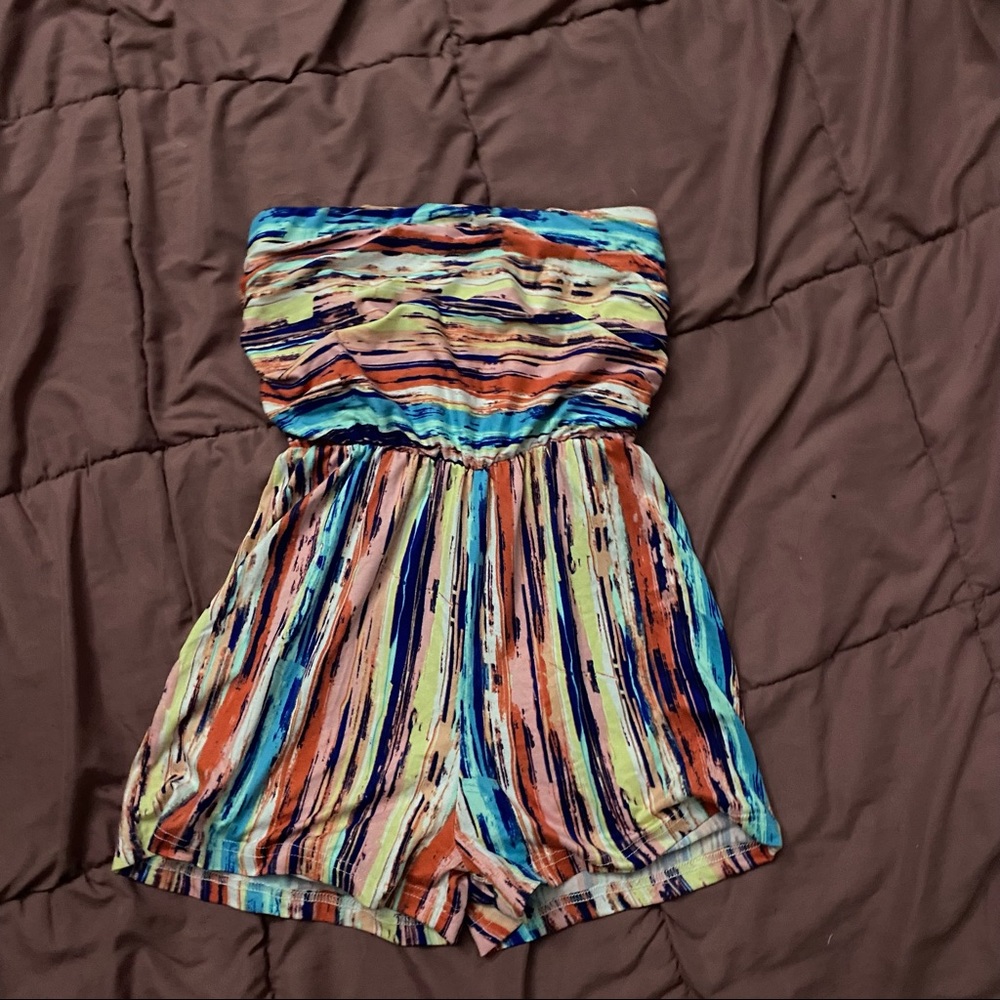 strapless romper